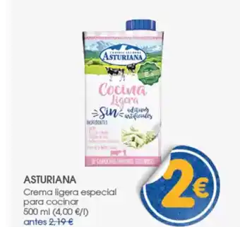 Supermercados Plaza ASTURIANA Cocina Jigera Crema ligera especial para cocinar oferta