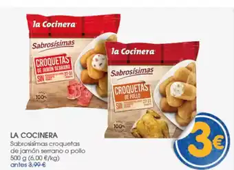 Supermercados Plaza LA COCINERA Sabrosisímas croquetas de jamón serrano o pollo oferta