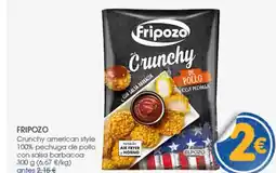 Supermercados Plaza FRIPOZO Crunchy american style 100% pechuga de pollo con salsa barbacoa oferta