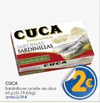 Supermercados Plaza CUCA Sardinilla en aceite de oliva oferta