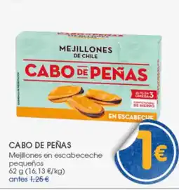 Supermercados Plaza CABO DE PEÑAS Mejillones en escabeceche pequeños oferta