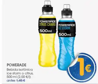 Supermercados Plaza POWERADE Bebida isotónica ice storm o citrus oferta
