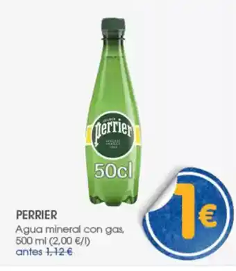 Supermercados Plaza PERRIER Agua mineral con gas, oferta