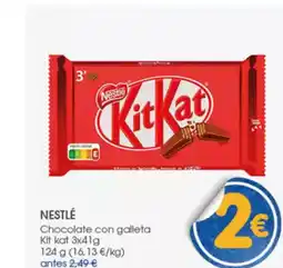 Supermercados Plaza NESTLÉ Chocolate con galleta Kit kat oferta