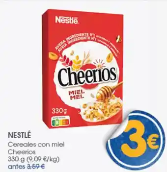 Supermercados Plaza NESTLÉ Cereales con miel Cheerios oferta