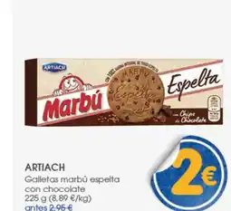 Supermercados Plaza ARTIACH Galletas marbú espelta con chocolate oferta