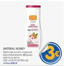 Supermercados Plaza NATURAL HONEY SkinCare loción corporal Extra Hidratante 48hpara piel muy seca oferta