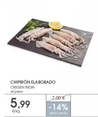 Supermercados Plaza Chipirón elaborado oferta