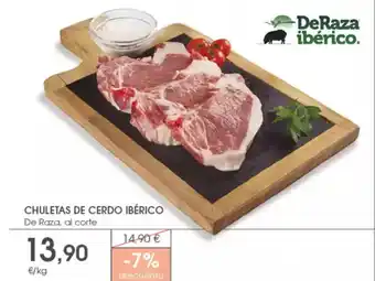 Supermercados Plaza Chuletas de cerdo ibérico oferta