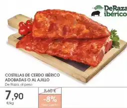 Supermercados Plaza Costillas de cerdo ibérico adobadas o al ajillo oferta