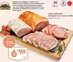 Supermercados Plaza Lomo artesano adobado o al ajillo extra oferta