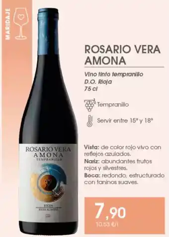 Supermercados Plaza ROSARIO VERA AMONA Vino tinto tempranillo D.O. Rioja oferta