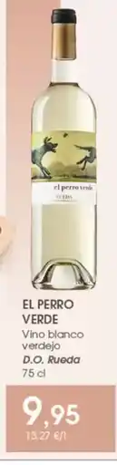 Supermercados Plaza EL PERRO VERDE Vino blanco verdejo D.O. Rueda oferta