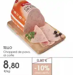 Supermercados Plaza TELLO Chopped de pavo oferta