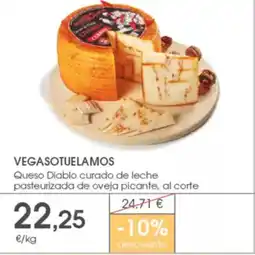 Supermercados Plaza VEGASOTUELAMOS Queso Diablo curado de leche pasteurizada de oveja picante oferta