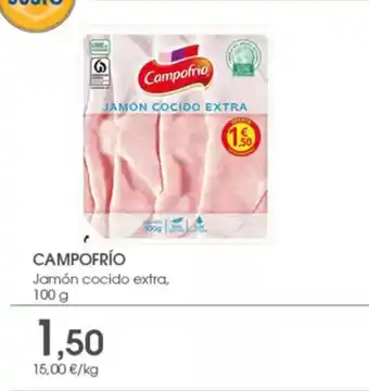 Supermercados Plaza CAMPOFRÍO Jamón cocido extra, oferta