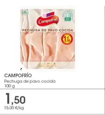 Supermercados Plaza CAMPOFRÍO Pechuga de pavo cocida oferta