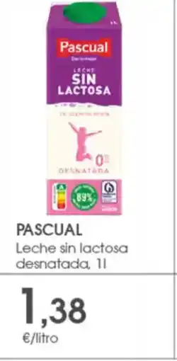 Supermercados Plaza PASCUAL Leche sin lactosa desnatada oferta