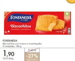 Supermercados Plaza FONTANEDA Bizcochitos con huevo y mantequilla 5 unidades oferta