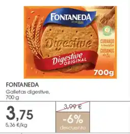 Supermercados Plaza FONTANEDA Galletas digestive, oferta