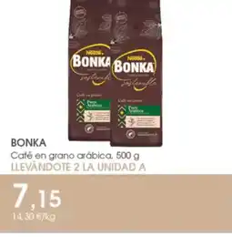 Supermercados Plaza BONKA Café en grano arábica oferta