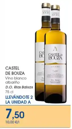 Supermercados Plaza CASTEL DE BOUZA Vino blanco albariño D.O. Rias Baixas oferta