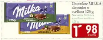 Supermercados Bip Bip MILKA Chocolate almendra o oferta