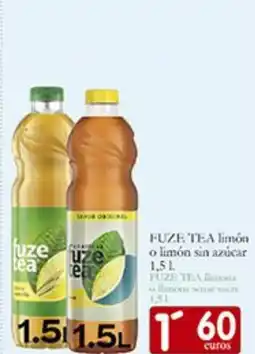 Supermercados Bip Bip FUZE TEA limón o limón sin azúcar oferta