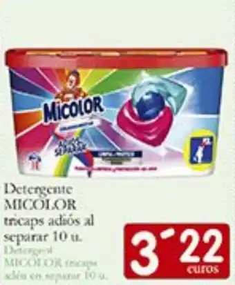 Supermercados Bip Bip MICOLOR Detergente tricaps adiós al separar 10 u. Detergent MICOLOR caps déo en separar 10. oferta