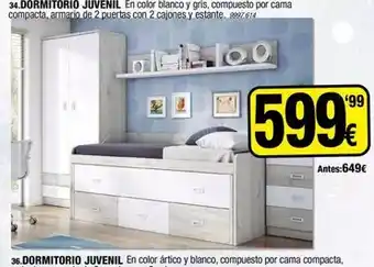 Rapimueble Blanco - dormitorio juvenil oferta