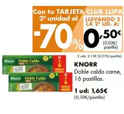 Supermercados Lupa KNORR Doble caldo carne oferta