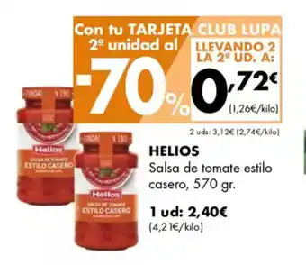 Supermercados Lupa HELIOS Salsa de tomate estilo casero oferta