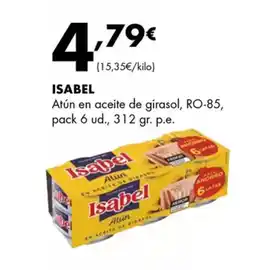 Supermercados Lupa ISABEL Atún en aceite de girasol oferta