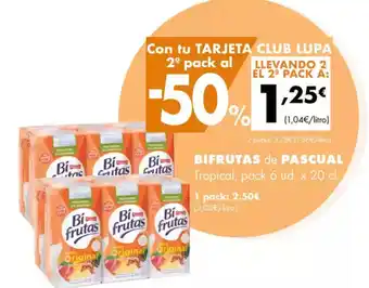 Supermercados Lupa BIFRUTAS de PASCUAL Tropical oferta