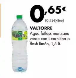 Supermercados Lupa VALTORRE Agua fatless manzana verde con L-carnitina o flash limón oferta