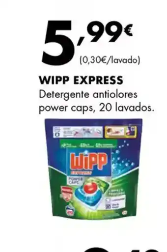 Supermercados Lupa WIPP EXPRESS Detergente antiolores power caps oferta