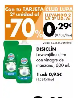 Supermercados Lupa DISICLÍN Lavavajillas ultra con vinagre de manzana oferta