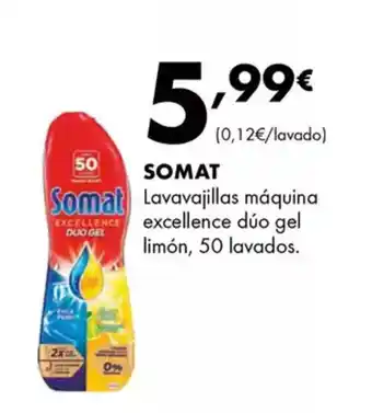 Supermercados Lupa SOMAT Lavavajillas máquina excellence dúo gel oferta