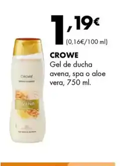 Supermercados Lupa CROWE Gel de ducha avena, spa o aloe oferta