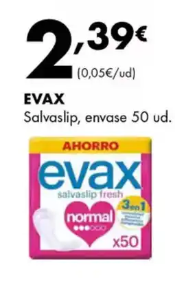 Supermercados Lupa EVAX Salvaslip, envase 50 ud. oferta