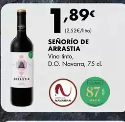 Supermercados Lupa SEÑORÍO DE ARRASTIA Vino tinto oferta