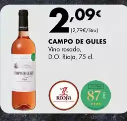 Supermercados Lupa CAMPO DE GULES Vino rosado, D.O. Rioja oferta