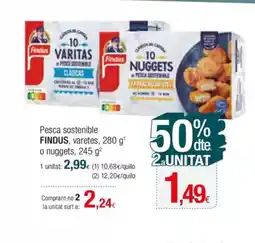 Condis FINDUS Pesca sostenible varetes oferta