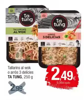 Condis TA TUNG Tallarins al wok o arròs 3 delícies oferta