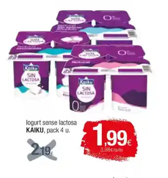 Condis KAIKU logurt sense lactosa oferta