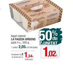 Condis LA FAGEDA ORÍGENS logurt natural oferta