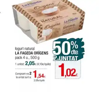 Condis LA FAGEDA ORÍGENS logurt natural oferta