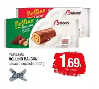 Condis ROLLINO BALCONI Patissets cacau o nocciola oferta