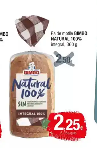 Condis BIMBO NATURAL Pa de motlle 100% blanc oferta