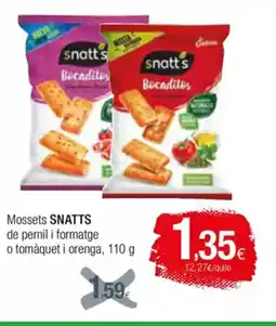 Condis SNATTS Mossets de pernil i formatge o tomàquet i orenga oferta